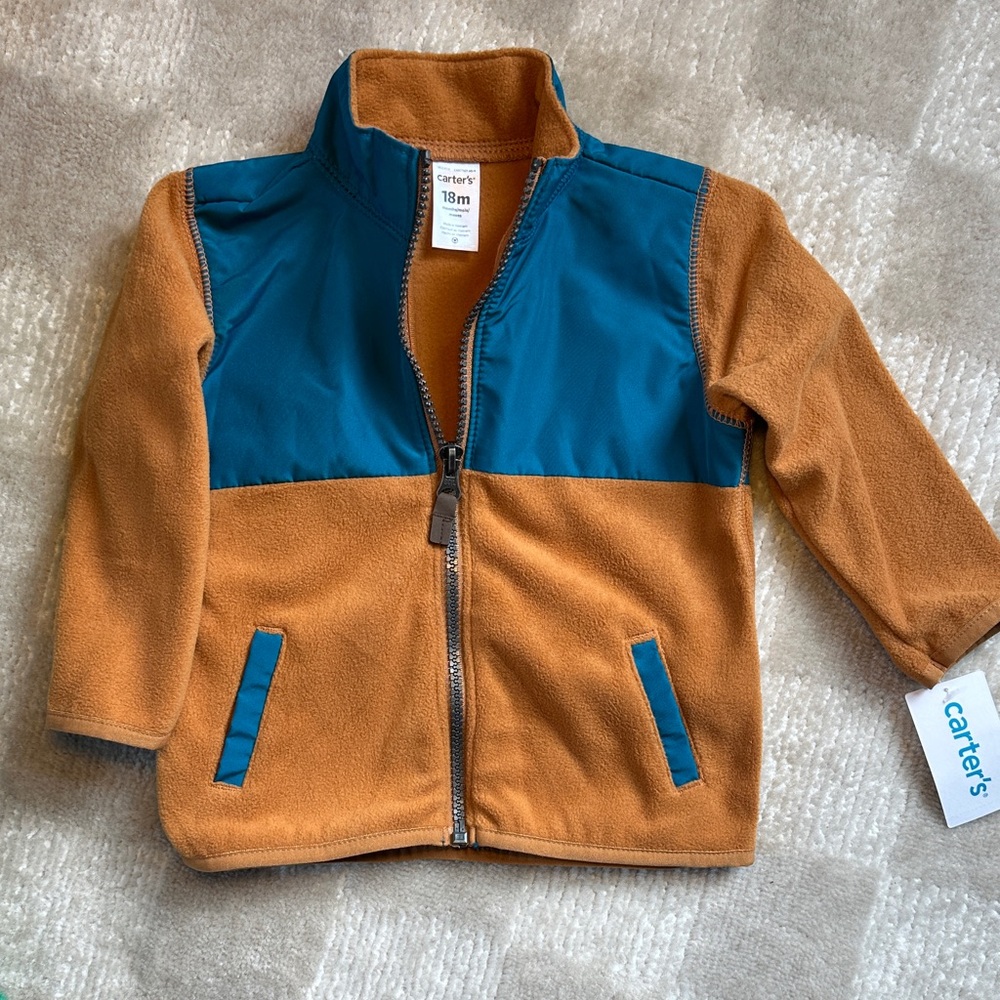Carter's Teal and Tan Fleece Jacket